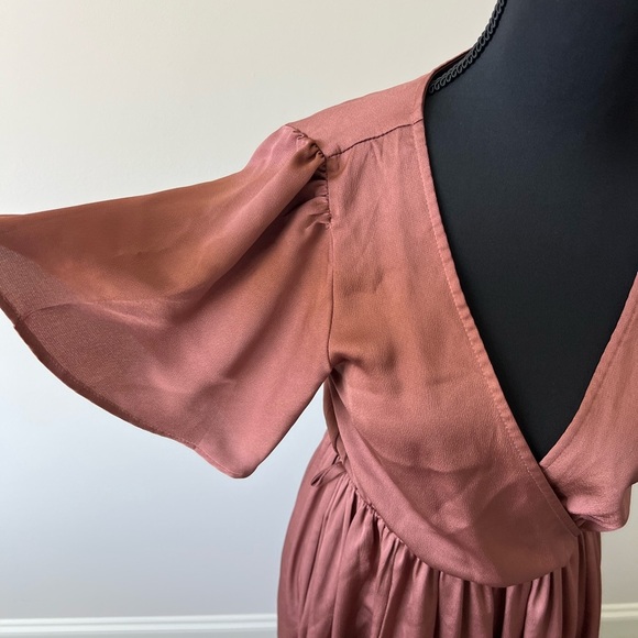 Baltic Born Dusty Rose Maxi Dress Size XS faux wrap top - Picture 2 of 6